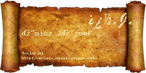 Énisz József névjegykártya